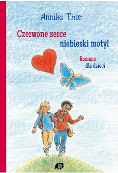Czerwone serce, niebieski motyl